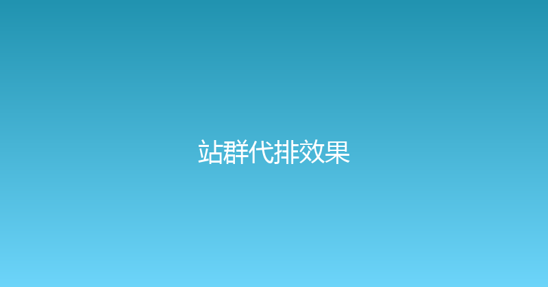 站群代排效果 封面图