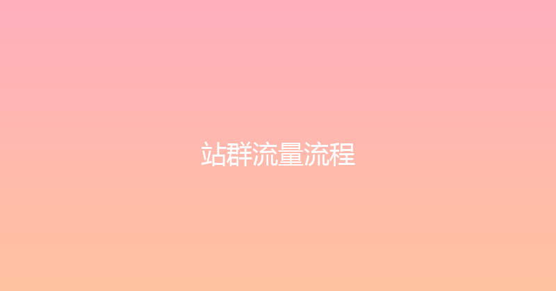 站群流量流程 封面图